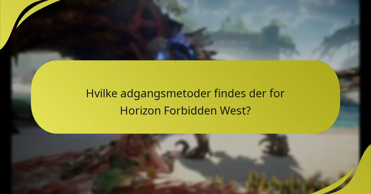 Hvilke kontoindstillinger er vigtige for Horizon Forbidden West?