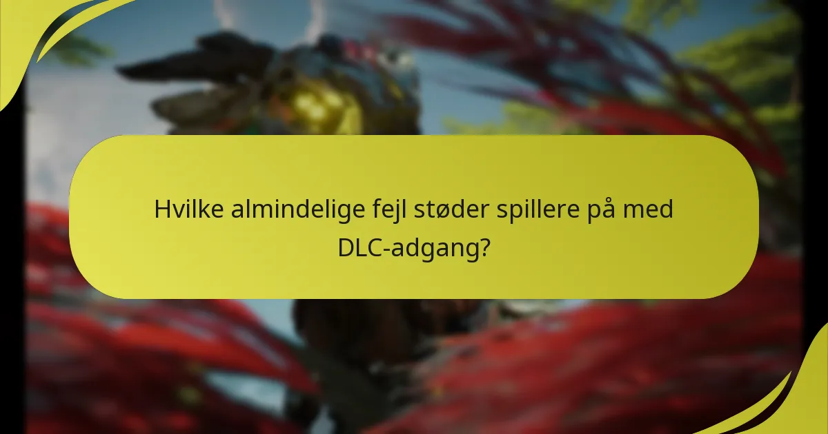 Hvilke almindelige fejl støder spillere på med DLC-adgang?