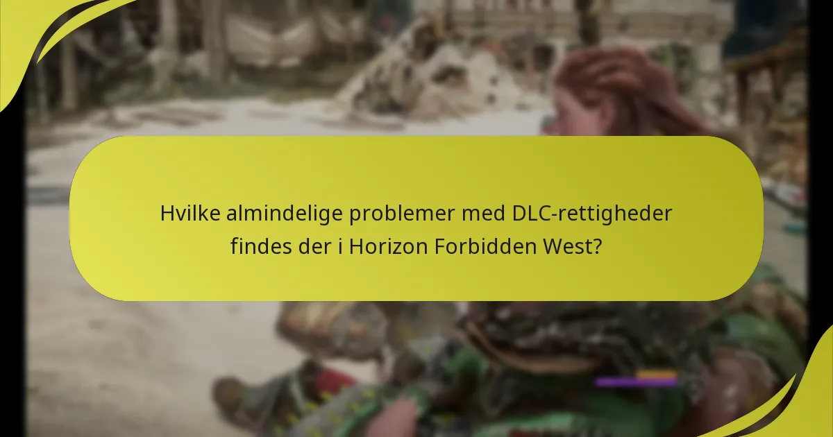 Hvordan kan jeg fejlfinde problemer med DLC-rettigheder i Horizon Forbidden West?